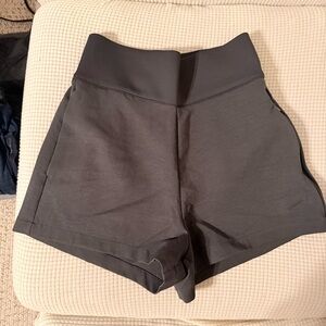 Nike Women's Charcoal High-Waisted team tech pack woven shorts